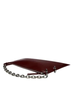 Saund burgundy semi patent leather