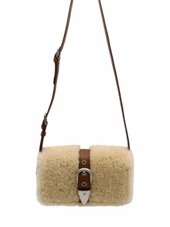 Shearing Belted Flap chestnut plain + beige