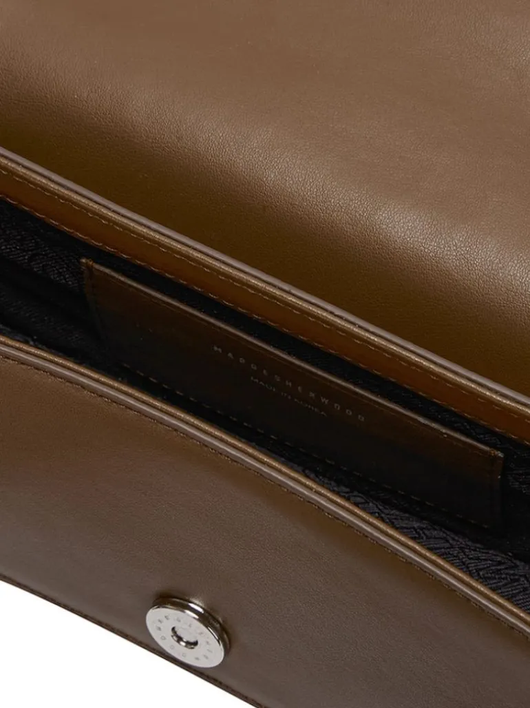 Shearing Belted Flap chestnut plain + beige