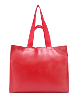 Shopper wrinkle bright red