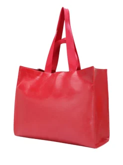Shopper wrinkle bright red