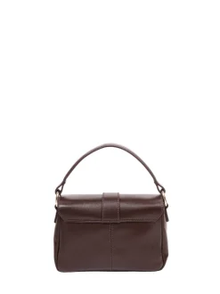 Small Honey Buckle Italian leather dark brown w.gold