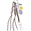 Tennis court yellow + brown charm