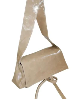 Triangle Messenger Bag crushed patent sand
