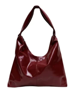 XL Crossbody Bag glossy maroon