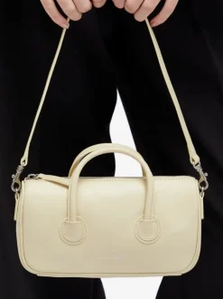 Zipper small blond wood crinkle